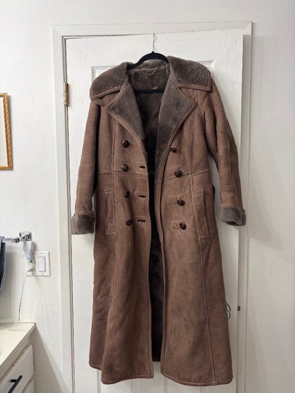 Vintage French Creek Sheep and Wool Co Women's Coat Genuine Shearling Sheepskin
